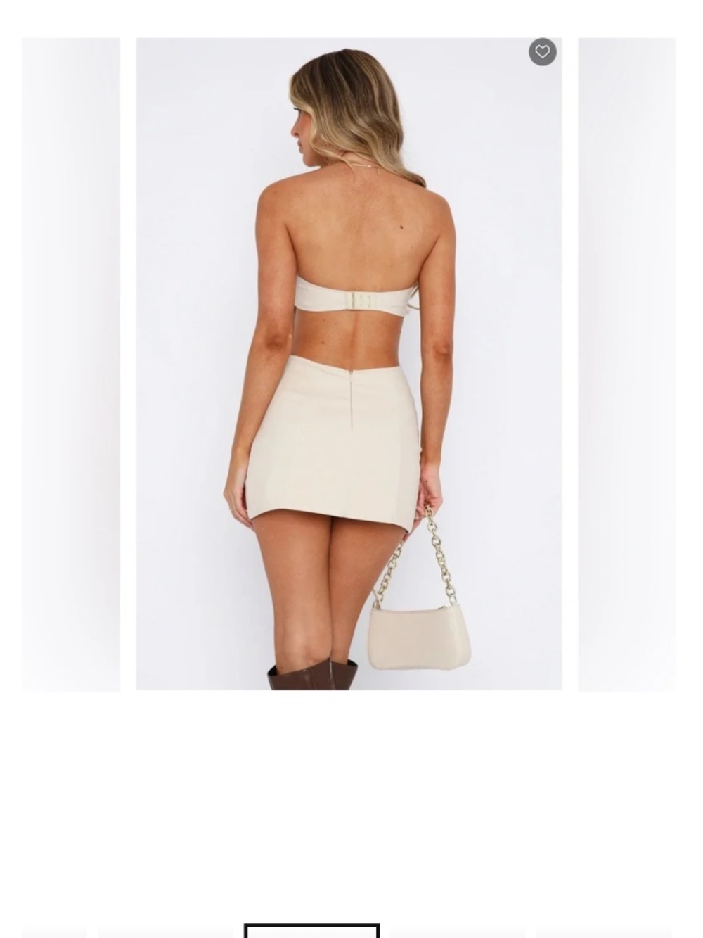 White Fox Talk Back Mini Cutout mini Dress XS NWOT - Picture 4 of 6